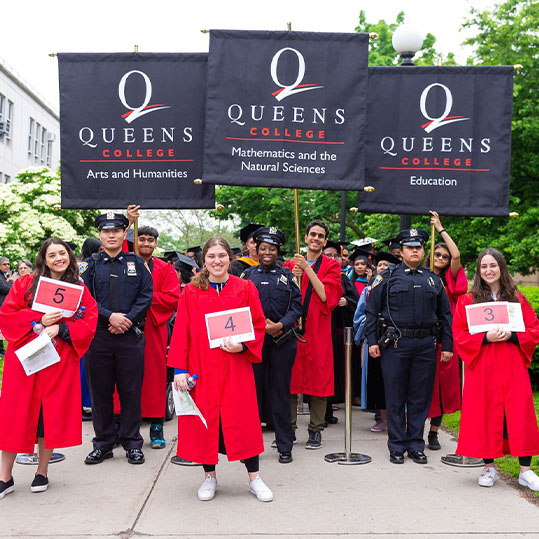 Queens College student graduates