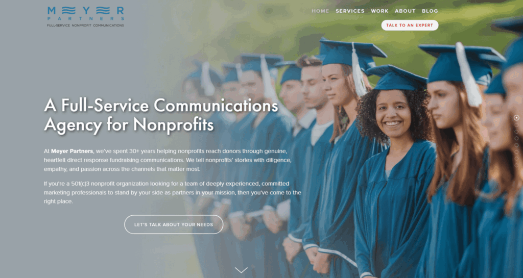 Screenshot of the Meyer Partners homepage
